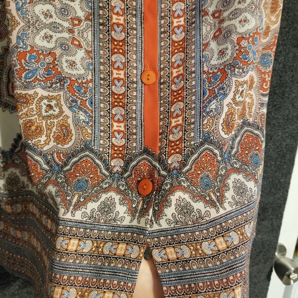 Cynthia Rowley Patterned Sleeveless Blouse size Small - Picture 5 of 9